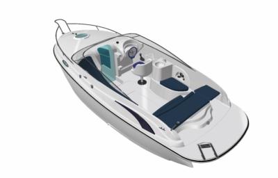 Lancha Fortmarine 240 Gabinada com motor de centro 170 HP Bravo 3X Diesel 