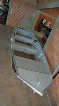 Conjunto Barco de Aluminio Fortboat Way 600 Motor + 15HP Super Mercury + Carreta