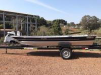 Conjunto Barco de AlumÃ­nio WAY 500 SEMI CHATO + Motor 15 HP + Carreta rodoviÃ¡ria 