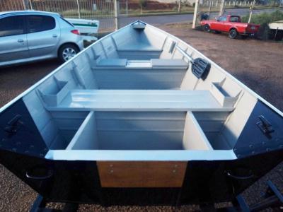 Conjunto Barco de AlumÃ­nio Fortboat Life 420 Motor + 9.9HP Mh Mercury + Carreta 