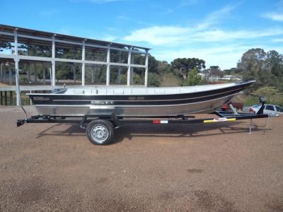 Conjunto Barco de AlumÃ­nio Fortboat Life 500 Motor + 9.9HP M Mercury + Carreta 