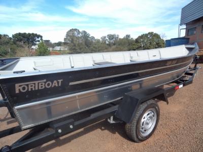 Conjunto Barco de AlumÃ­nio Fortboat Life 500 Motor + 9.9HP M Mercury + Carreta 