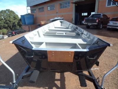 Conjunto Barco de AlumÃ­nio Fortboat Life 500 Motor + 9.9HP M Mercury + Carreta 