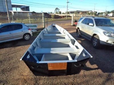 Conjunto Barco de AlumÃ­nio Fortboat Life 500 Motor + 15HP Super Mercury + Carreta 