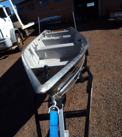 Conjunto Barco de Aluminio Fortboat Life 600 Motor + 15HP Super Mercury + Carreta