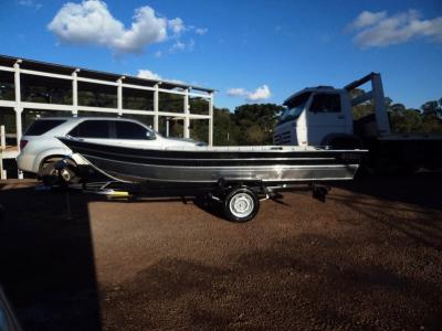 Conjunto Barco de Aluminio Fortboat Life 500 + Motor 30HP M Mercury + Carreta