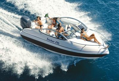 Lancha Focker 215 + Motor 90 HP ELPTO 2 Tempos Mercury